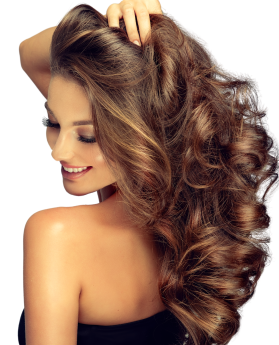 Close-up of elegant blonde curls showcasing detailed hairstyle design.